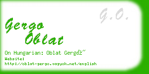 gergo oblat business card